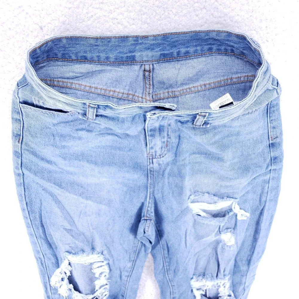 SHEIN Jeans Denim Cotton Womens Size M Blue Straight Stretch VTG Mid Rise Slim